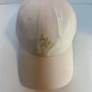 U.S. Polo Assn. Cream Cap with Gold Logo